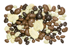 Chocolade noten en rozijnen