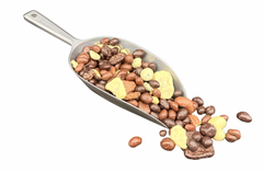 Chocolade noten en rozijnen